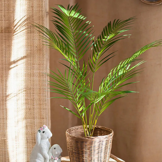 Plante artificielle palmier vert avec feuilles réalistes