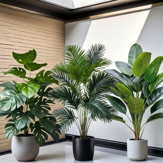 Plante artificielle areca en pot avec feuillage réaliste