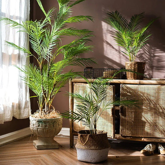Plante artificielle palmier vert avec feuilles réalistes