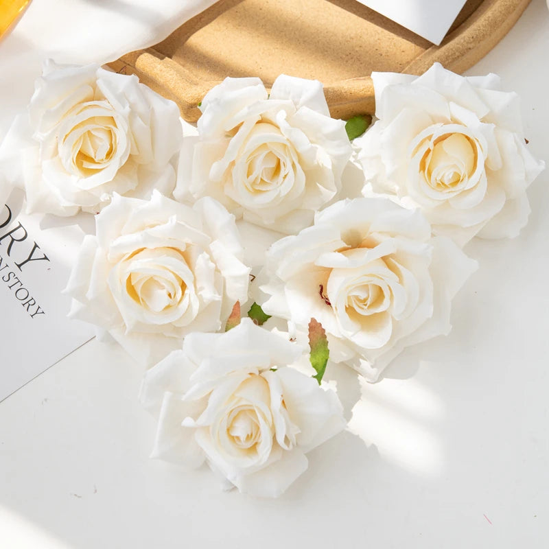Fleurs artificielles roses en soie avec rendu réaliste
