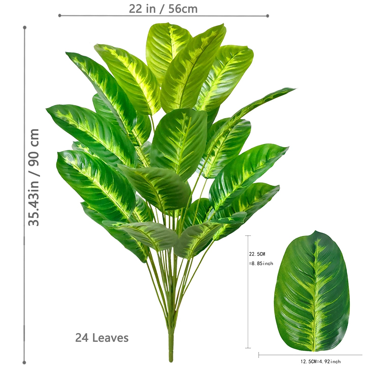 Plante artificielle palmier en soie avec feuilles réalistes