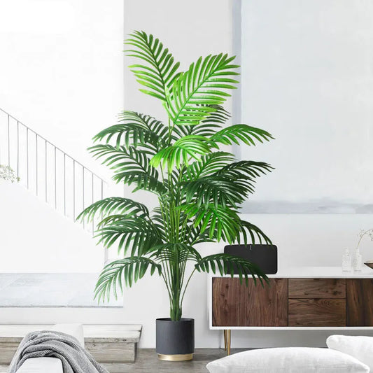 Plante artificielle palmier tropical avec feuillage dense réaliste