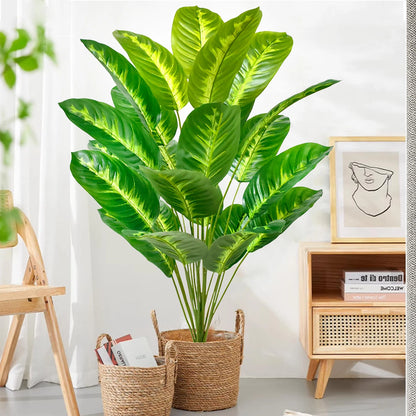 Plante artificielle palmier en soie avec feuilles réalistes
