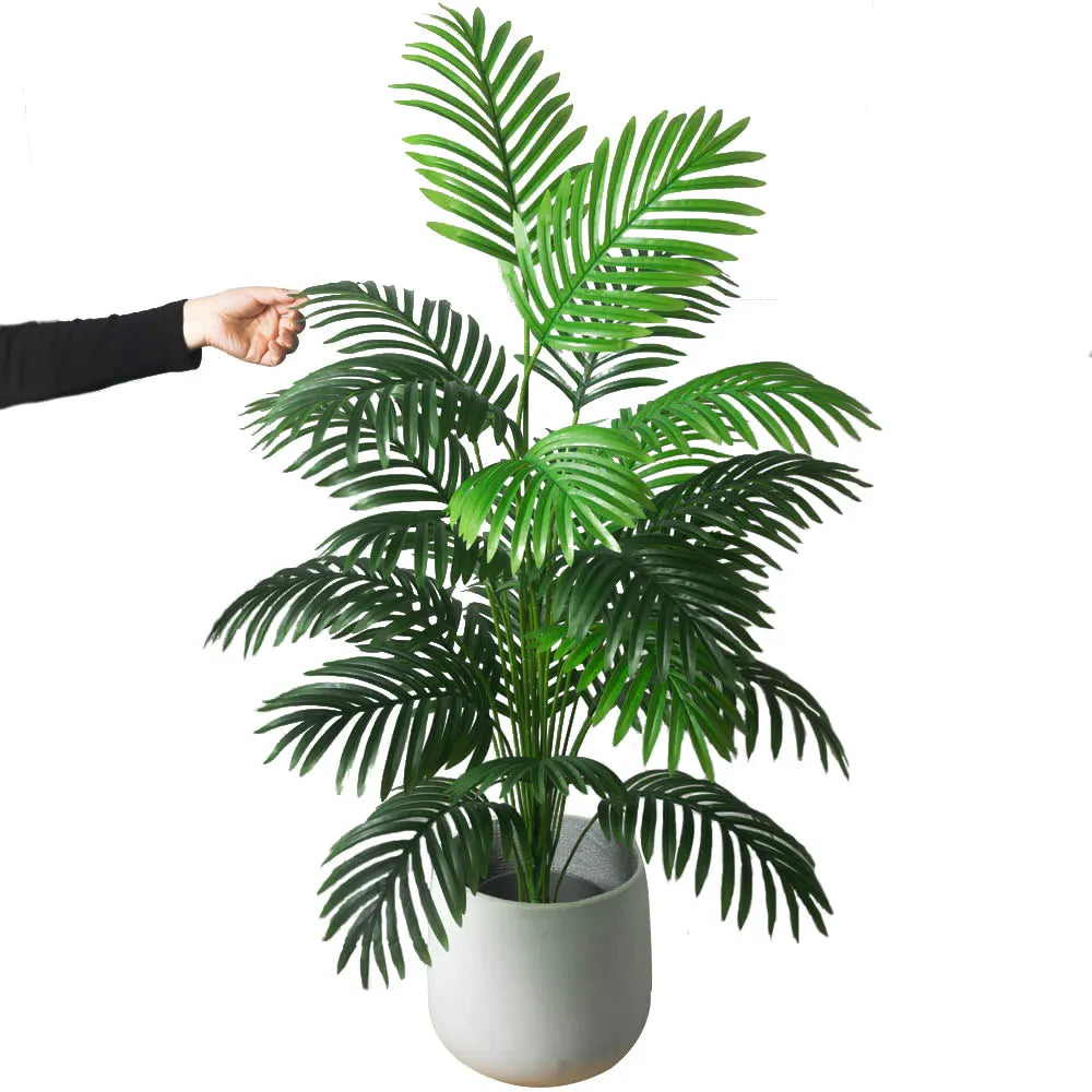 Plante artificielle palmier tropical avec feuillage dense réaliste