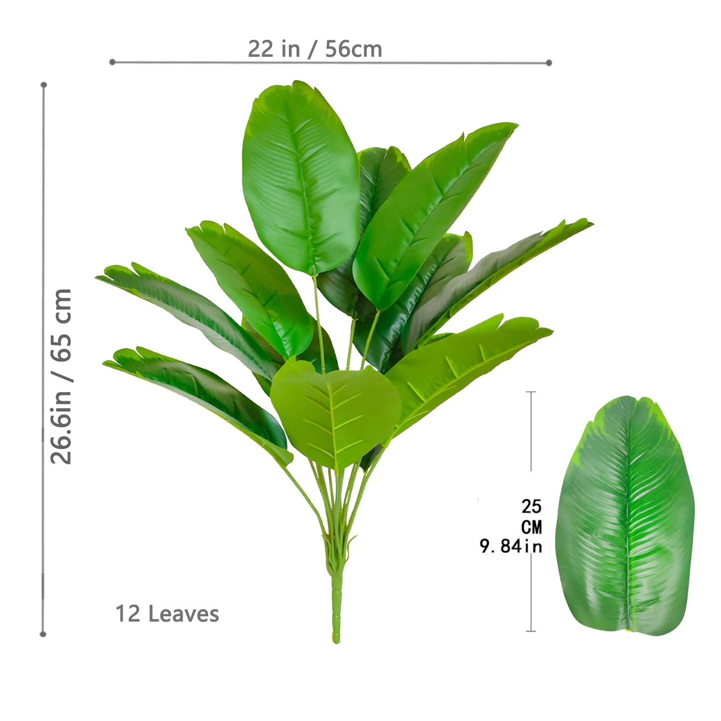 Plante artificielle palmier en soie avec feuilles réalistes