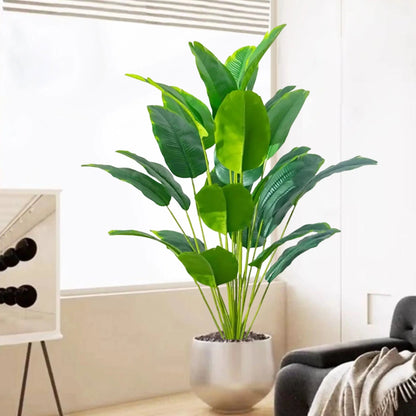 Plante artificielle palmier en soie avec feuilles réalistes
