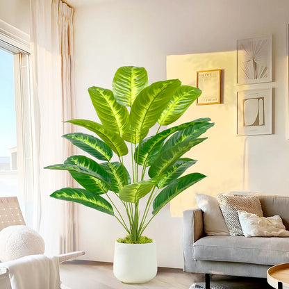 Plante artificielle palmier en soie avec feuilles réalistes