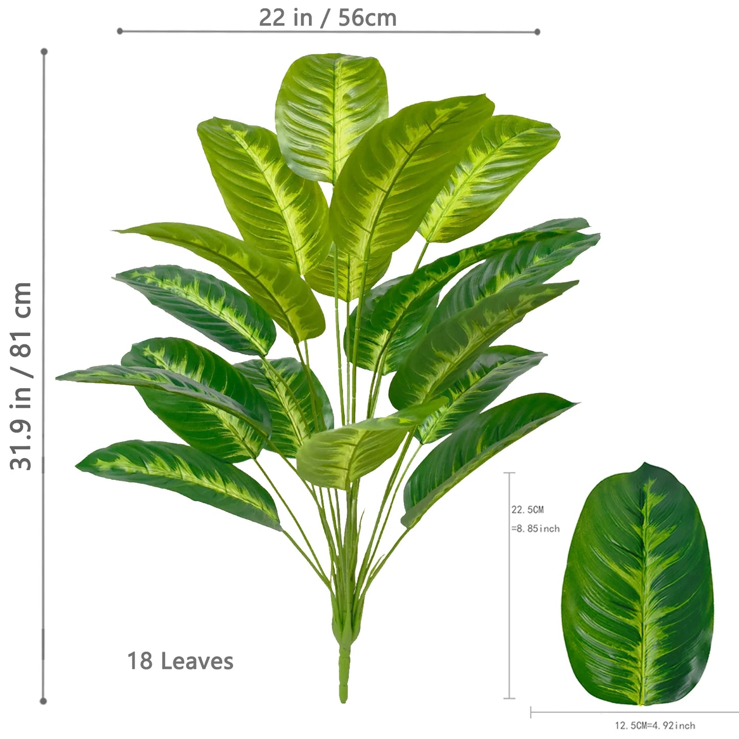 Plante artificielle palmier en soie avec feuilles réalistes