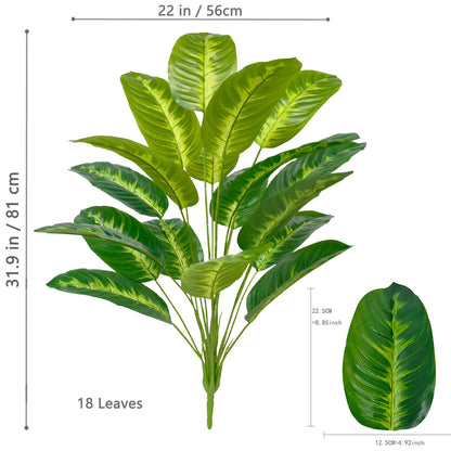Plante artificielle palmier en soie avec feuilles réalistes