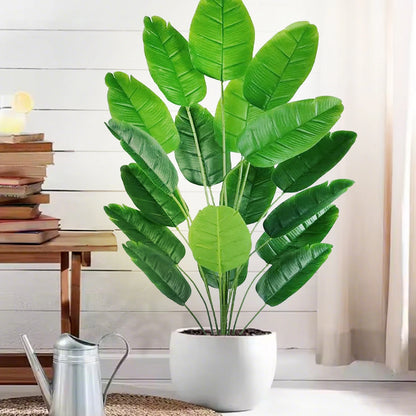 Plante artificielle palmier en soie avec feuilles réalistes