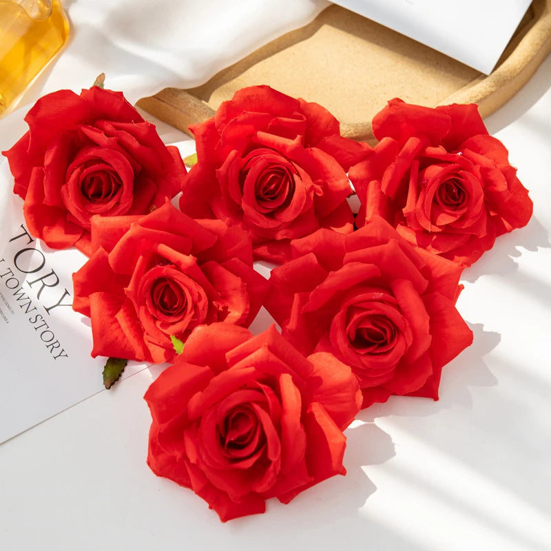 Fleurs artificielles roses en soie avec rendu réaliste