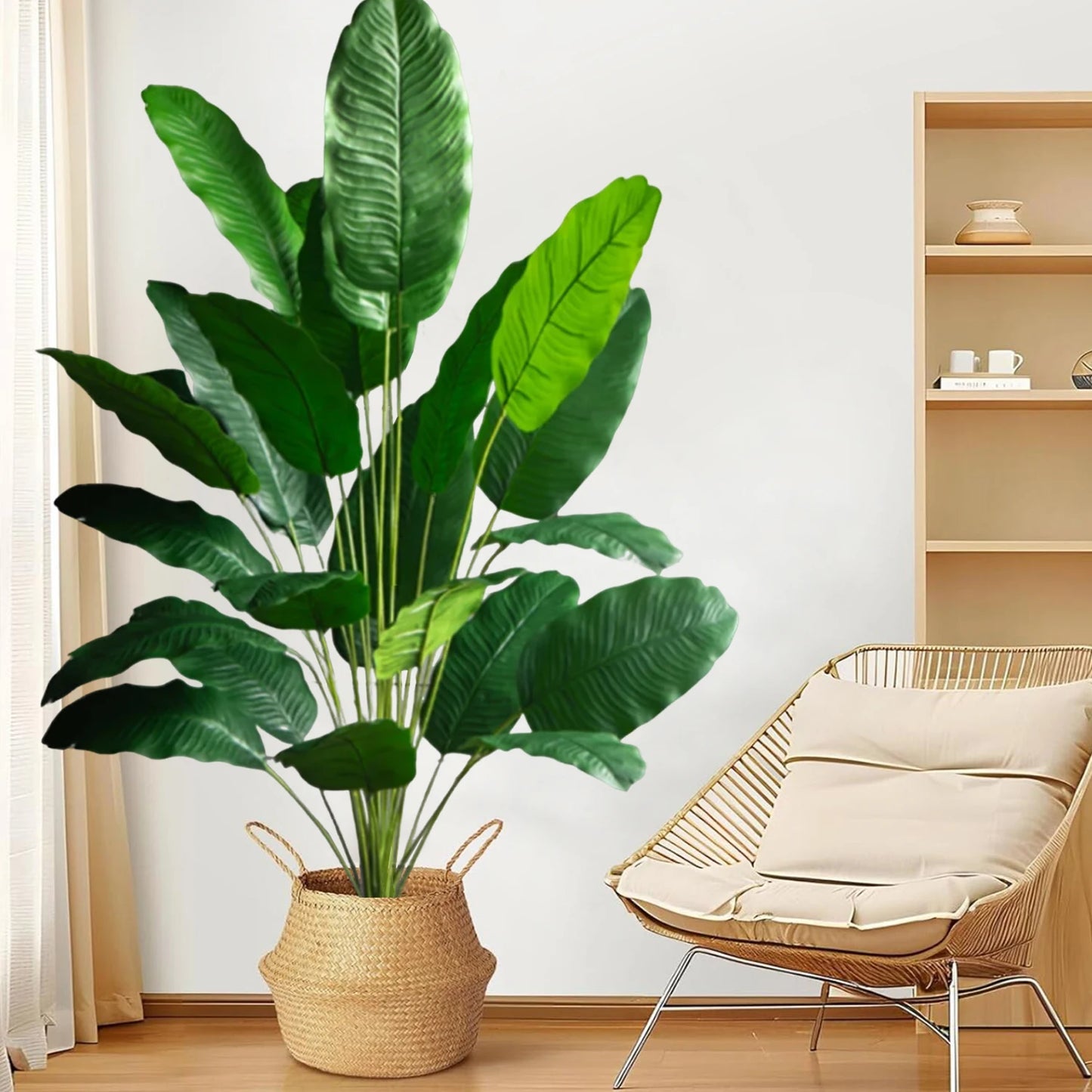 Plante artificielle palmier en soie avec feuilles réalistes