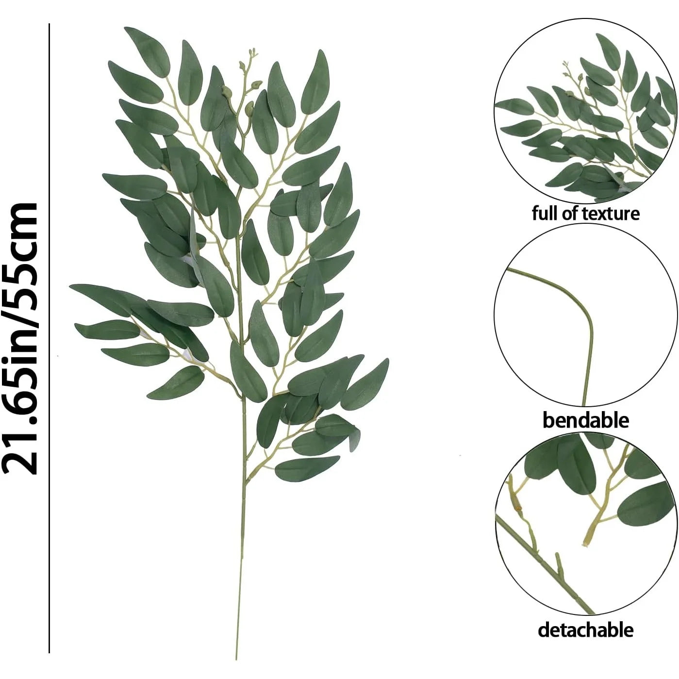 Plante artificielle Ruscus en polyester avec tiges souples