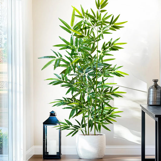 Plante artificielle haute en plastique et style exotique