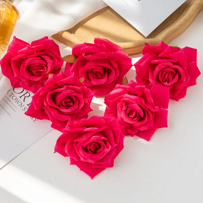 Fleurs artificielles roses en soie avec rendu réaliste