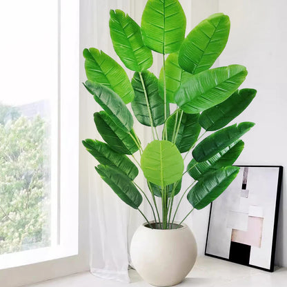 Plante artificielle palmier en soie avec feuilles réalistes