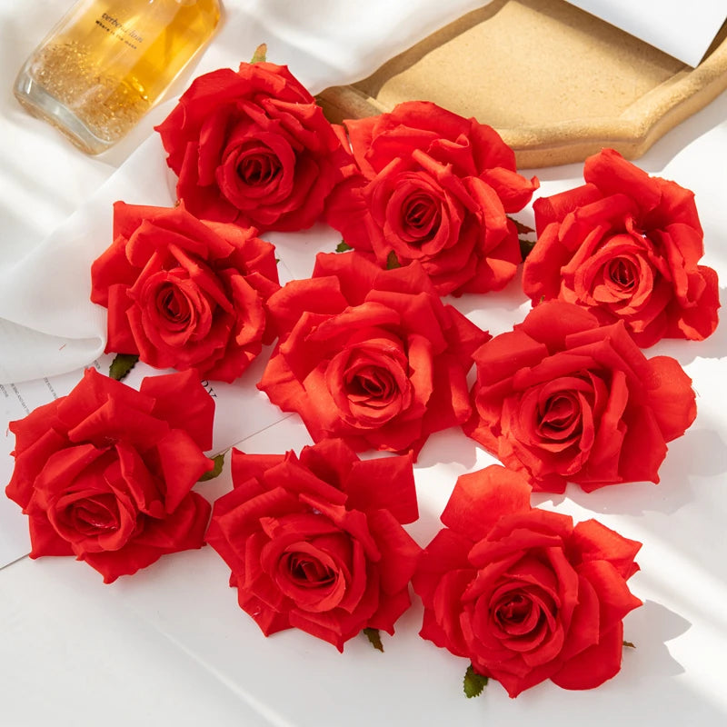 Fleurs artificielles roses en soie avec rendu réaliste