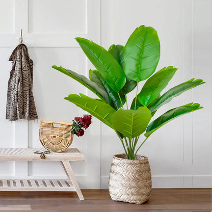 Plante artificielle palmier en soie avec feuilles réalistes