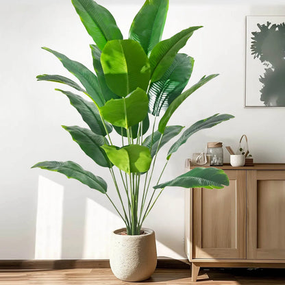 Plante artificielle palmier en soie avec feuilles réalistes