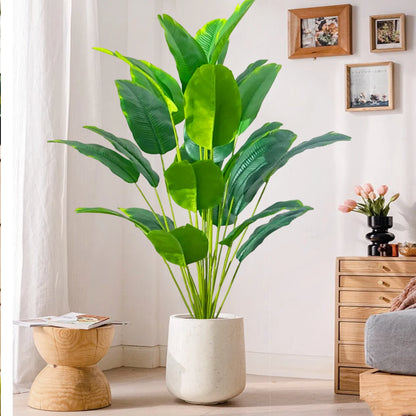 Plante artificielle palmier en soie avec feuilles réalistes
