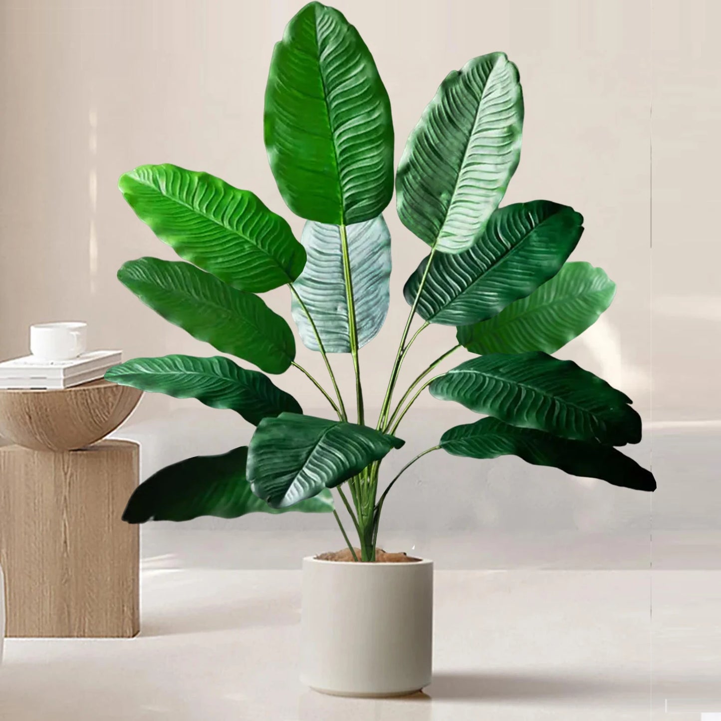 Plante artificielle palmier en soie avec feuilles réalistes