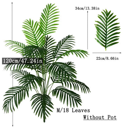Plante artificielle palmier tropical avec feuillage dense réaliste
