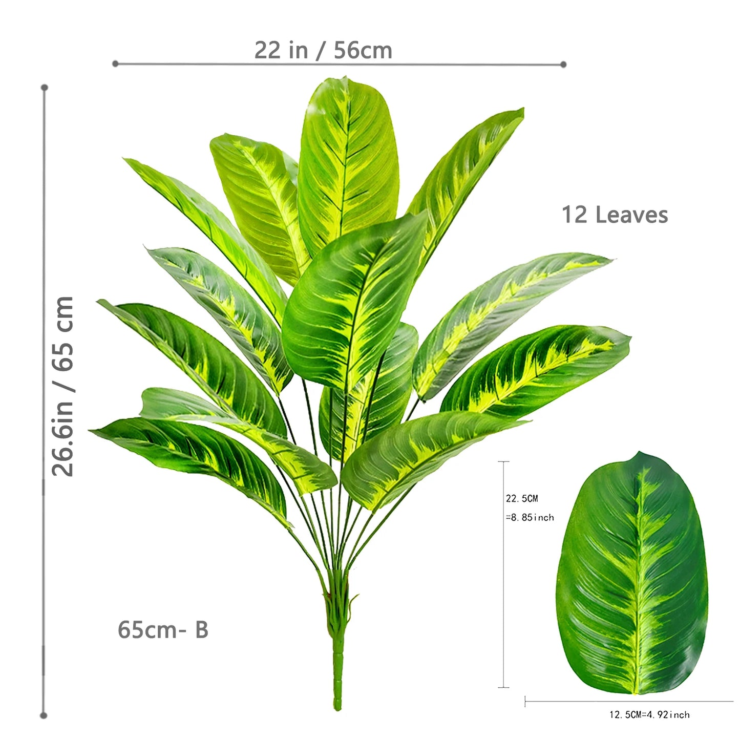 Plante artificielle palmier en soie avec feuilles réalistes