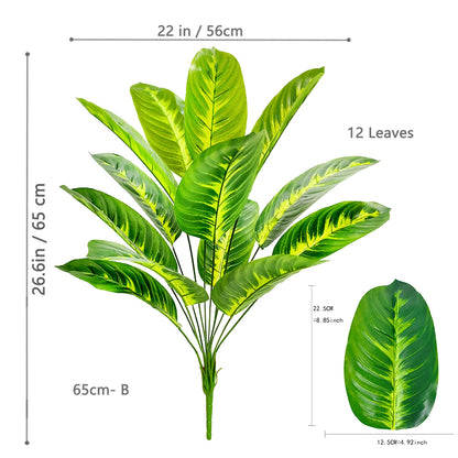 Plante artificielle palmier en soie avec feuilles réalistes
