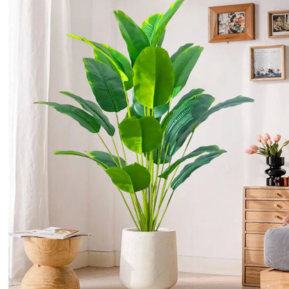 Plante artificielle palmier en soie avec feuilles réalistes