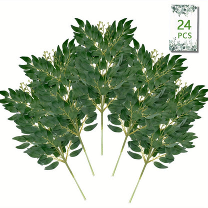 Plante artificielle Ruscus en polyester avec tiges souples
