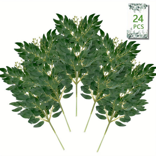 Plante artificielle Ruscus en polyester avec tiges souples