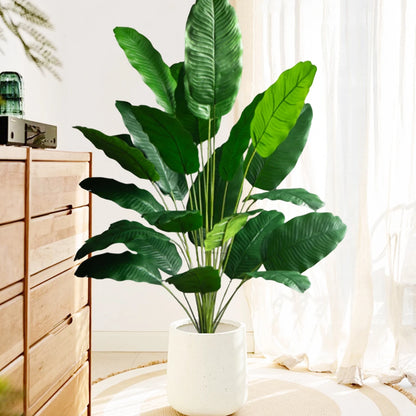Plante artificielle palmier en soie avec feuilles réalistes