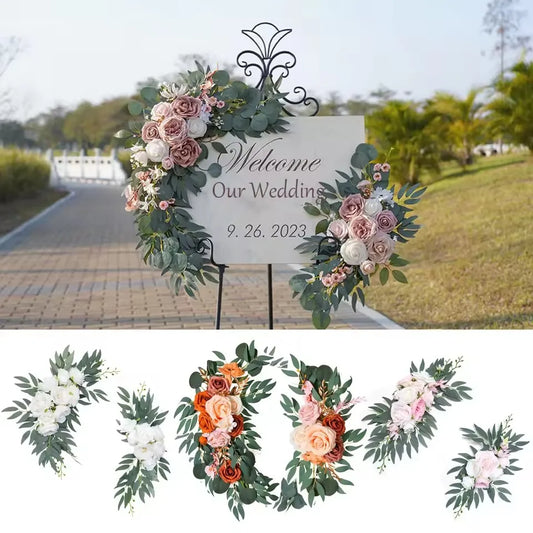 Plante artificielle boho en eucalyptus et fleurs mariage