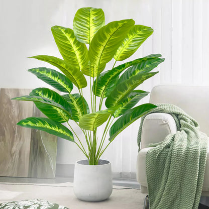 Plante artificielle palmier en soie avec feuilles réalistes