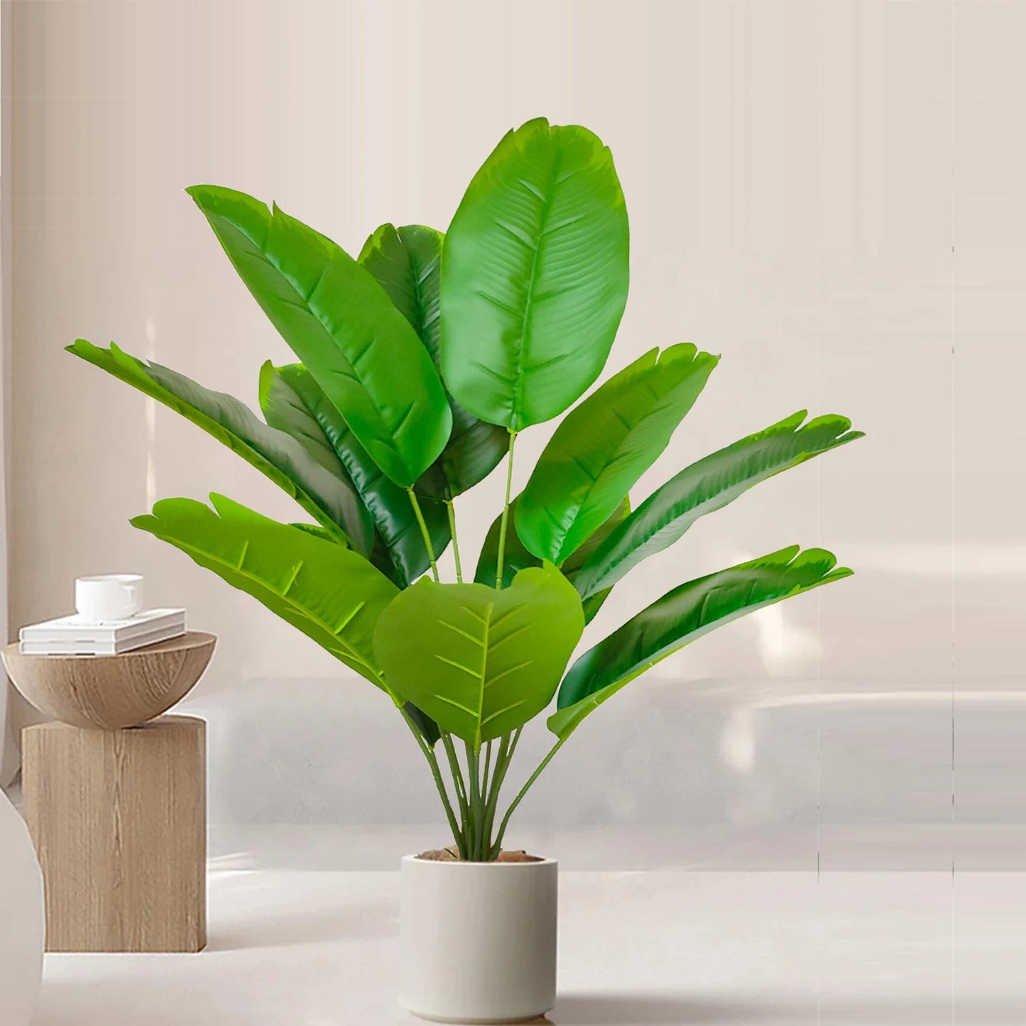 Plante artificielle palmier en soie avec feuilles réalistes