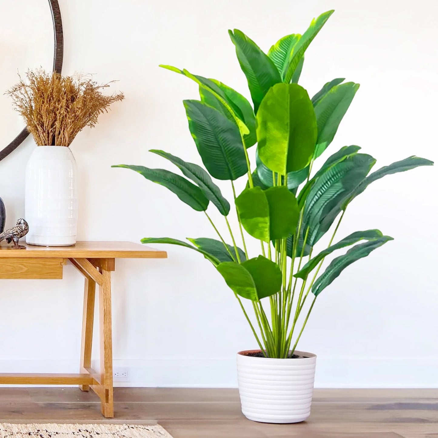 Plante artificielle palmier en soie avec feuilles réalistes
