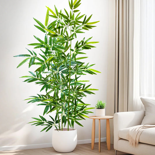 Plante artificielle haute en plastique et style exotique